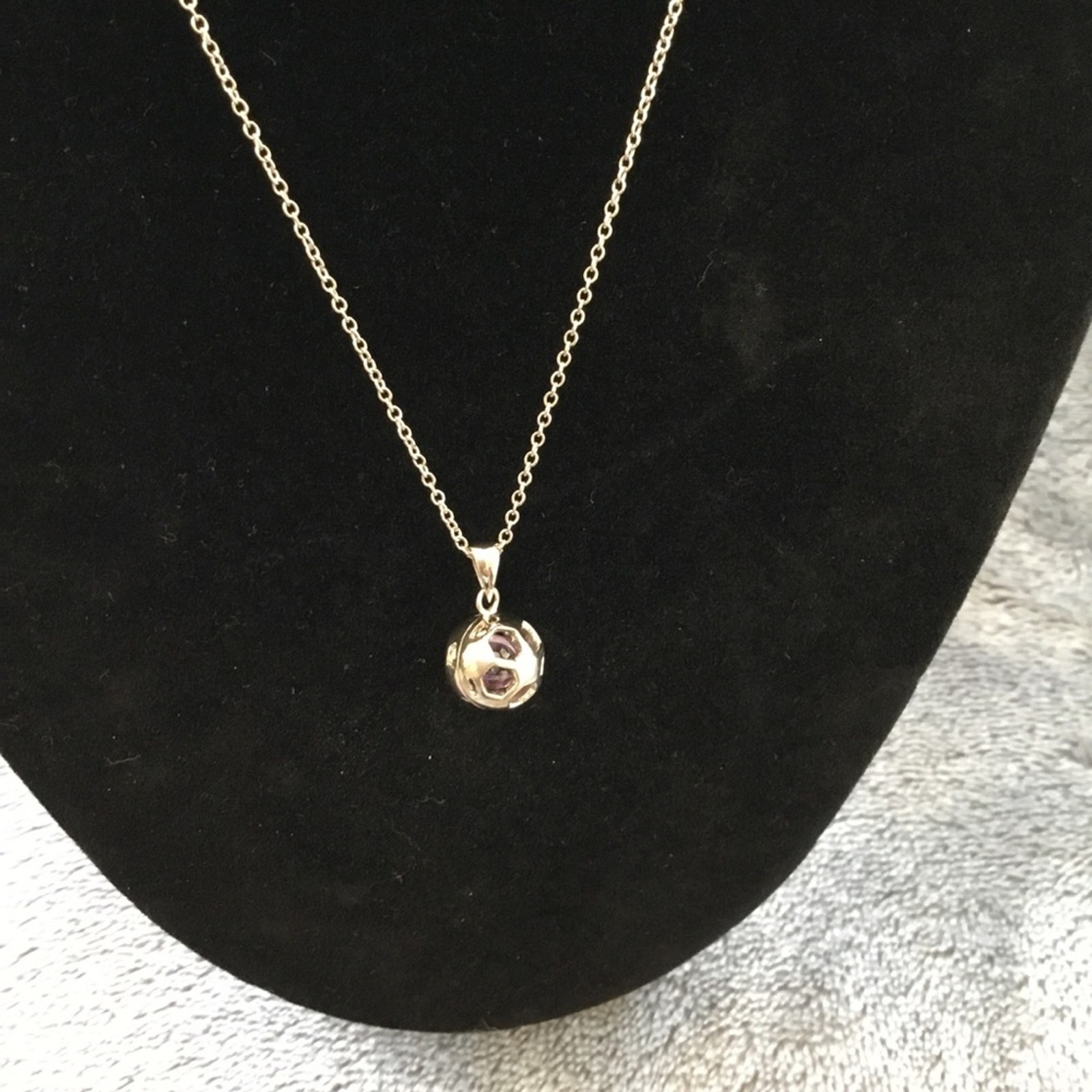 Sterling Silver Soccer Necklace